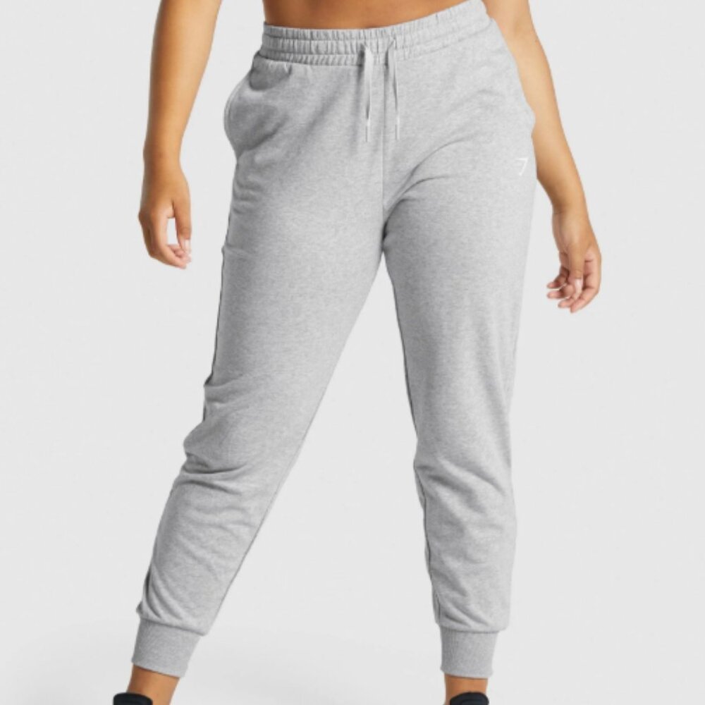 Gymshark Training High Waisted Joggers with Pockets - Size XS in Heather Grey